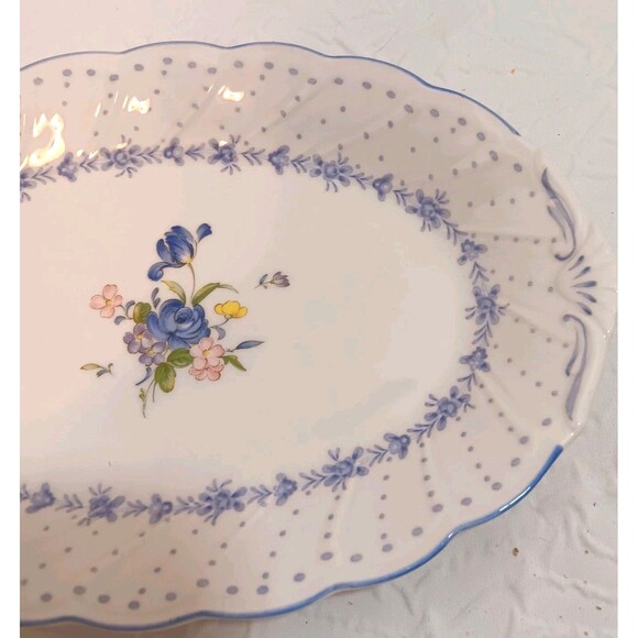 Vintage Nikko BLUE PEONY Oval Relish Dish Japan Fine Tableware Blossomtime - Picture 4 of 10